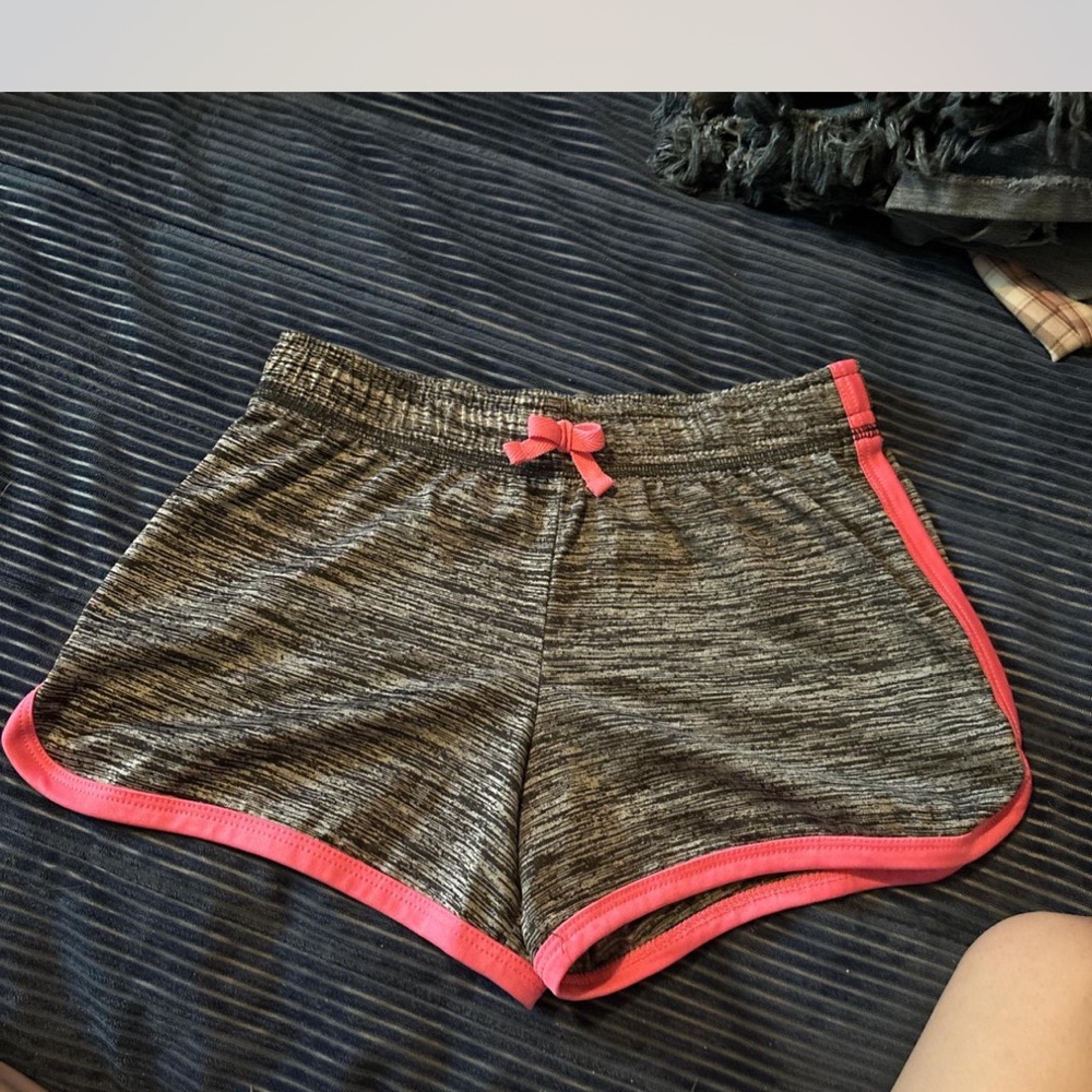 Zone Pro Gray and Pink Athletic Shorts with Dolphin Hem